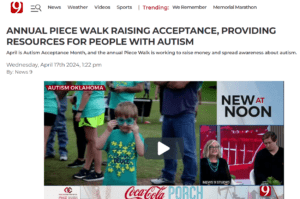ANNUAL PIECE WALK RAISING ACCEPTANCE, PROVIDING RESOURCES FOR PEOPLE WITH AUTISM April is Autism Acceptance Month, and the annual Piece Walk is working to raise money and spread awareness about autism. Wednesday, April 17th 2024, 1:22 pm By: News 9